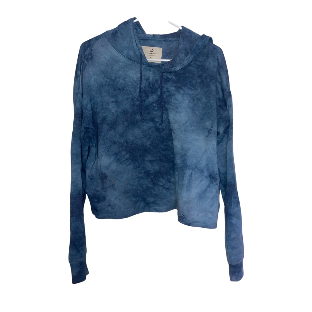 Aéropostale cropped blue tie-dye hoodie